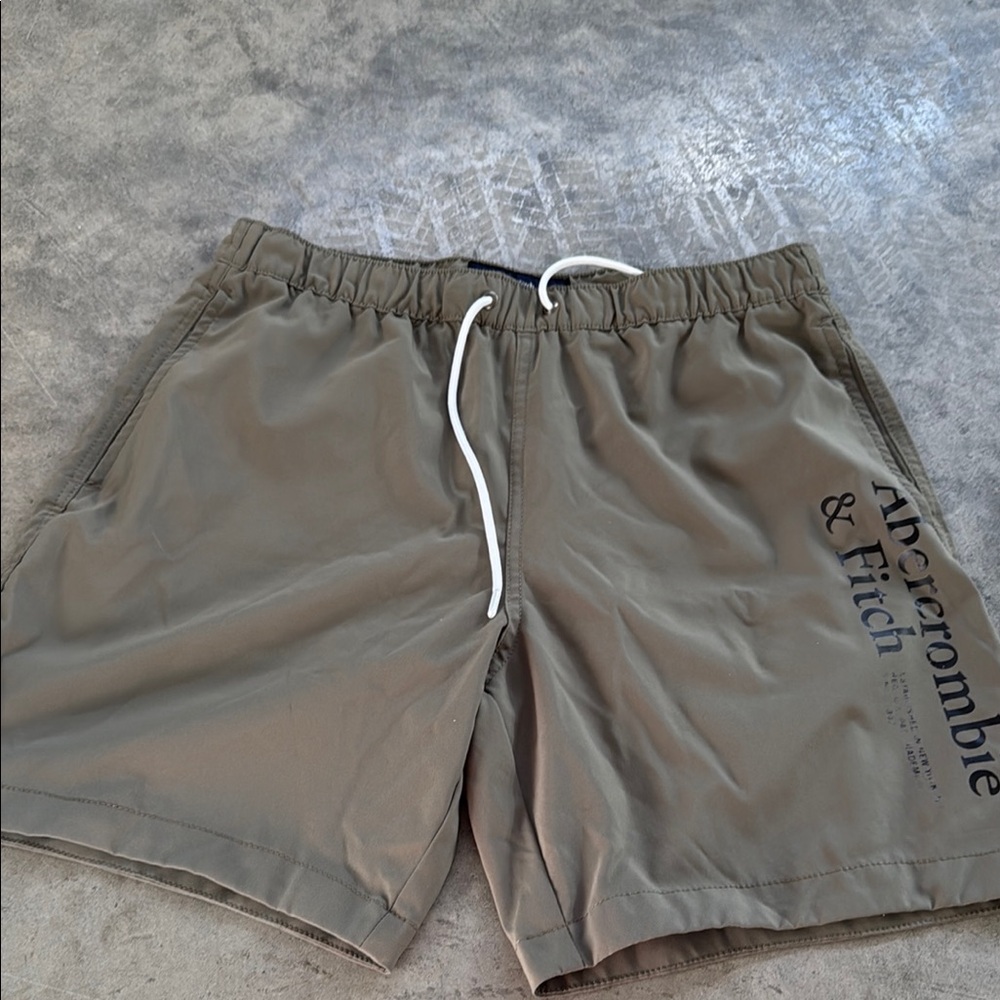 Abercrombie & Fitch Men's Athletic Shorts in Tan